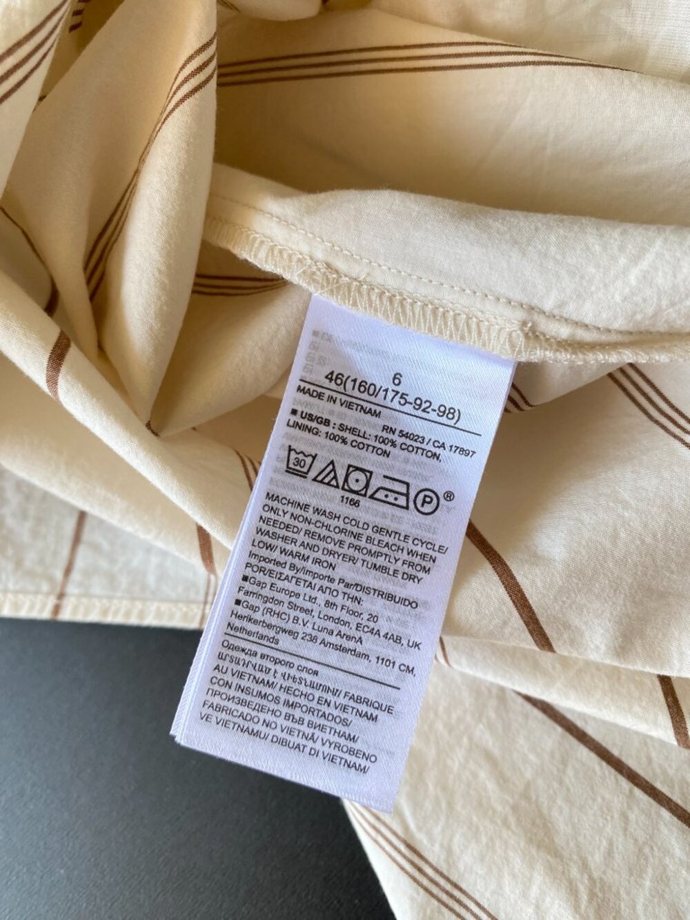 Banana Republic Beige Rhapsody Poplin Maxi Dress Size 6 - Picture 7 of 11